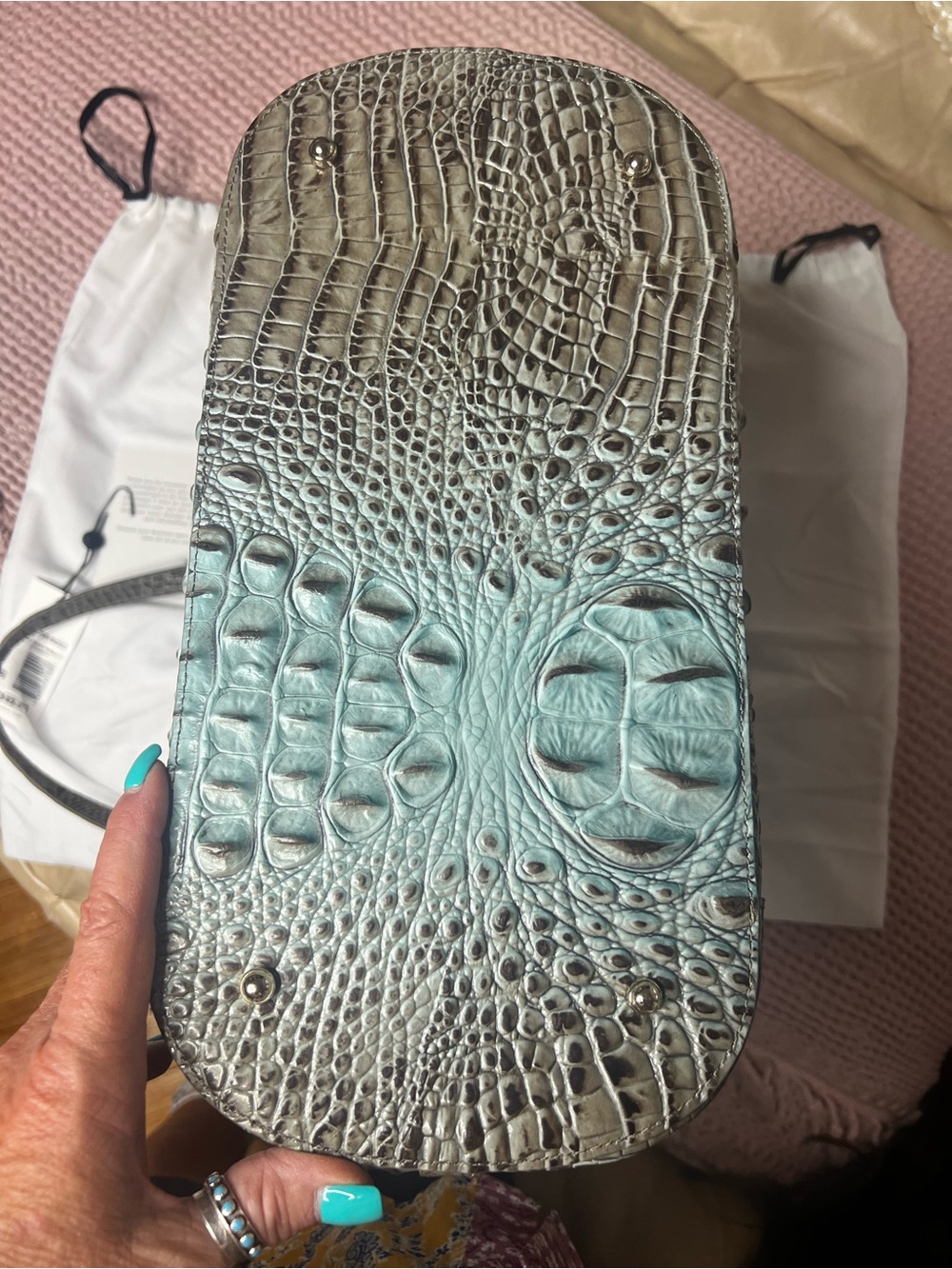 Brahmin Abigail Bluebell Ombré Melbourne Shoulder Bag - Picture 11 of 17